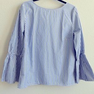 Tommy Long Sleeve women top striped blue and white